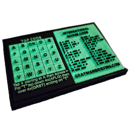 Storage Pocket Patch: Morse and Tap Code