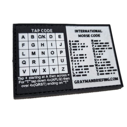 Storage Pocket Patch: Morse and Tap Code